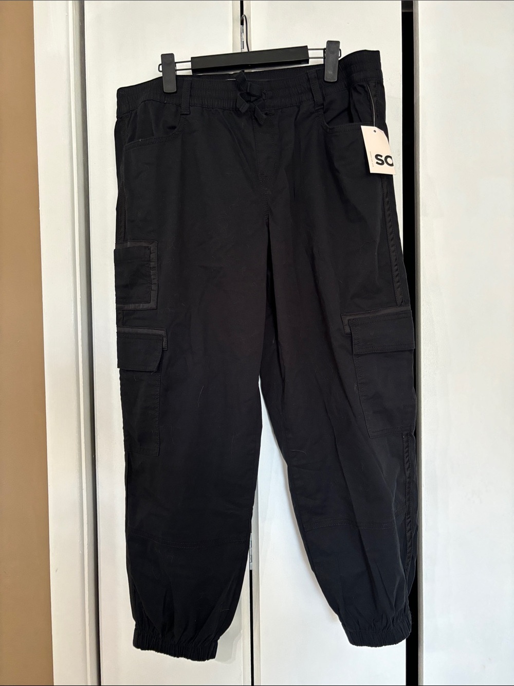 NWT SO plus Black Cargo Jogger Pants